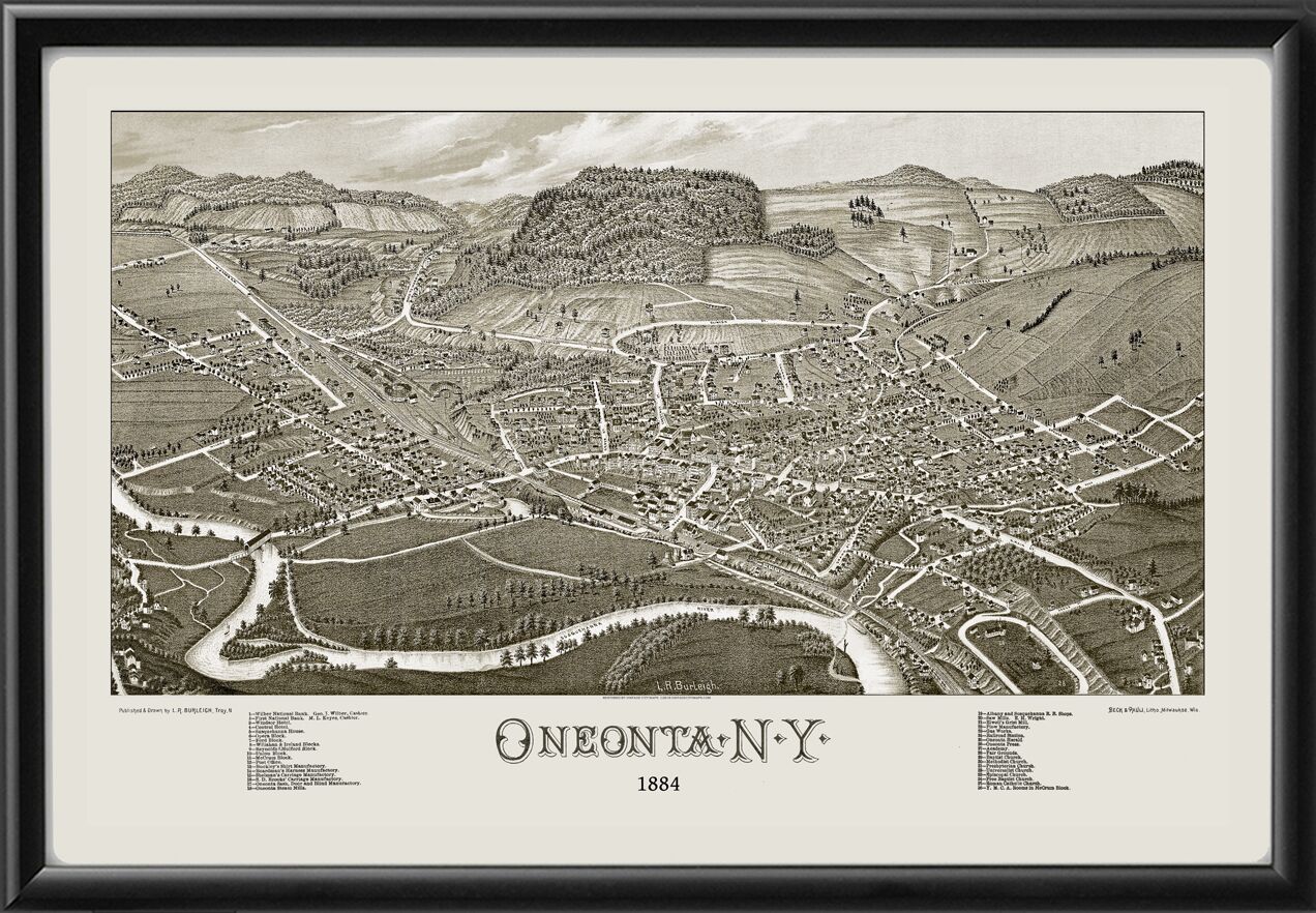 Oneonta NY 1884 L.R. Burleigh TM