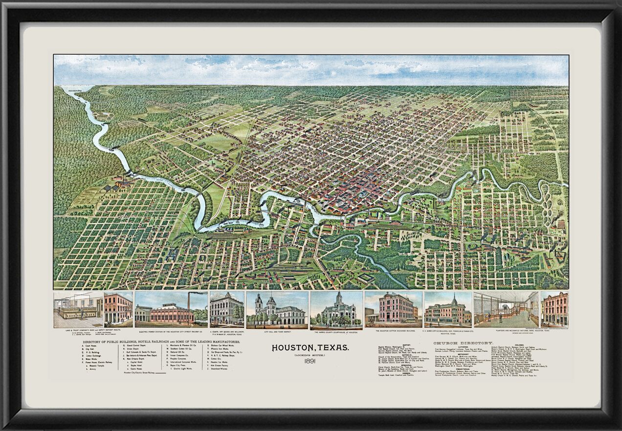 Houston1891 TM Birds Eye View Map