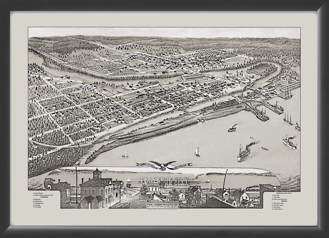 Traverse_City_1879_Herman Brosius 2436 Map