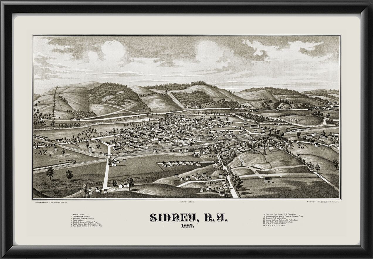 Sidney NY 1887 LR Burleigh TM