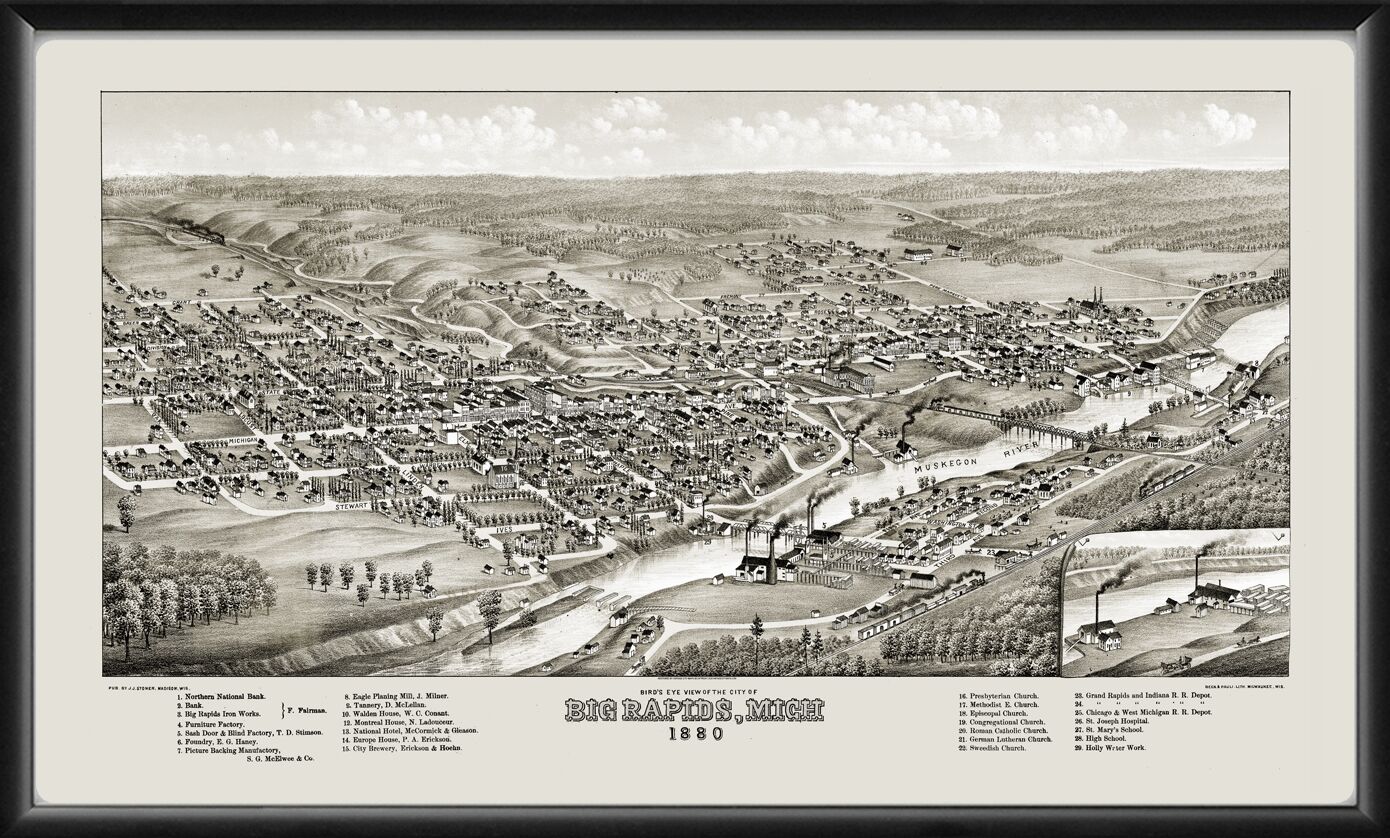 Big Rapids MI 1880 Stoner