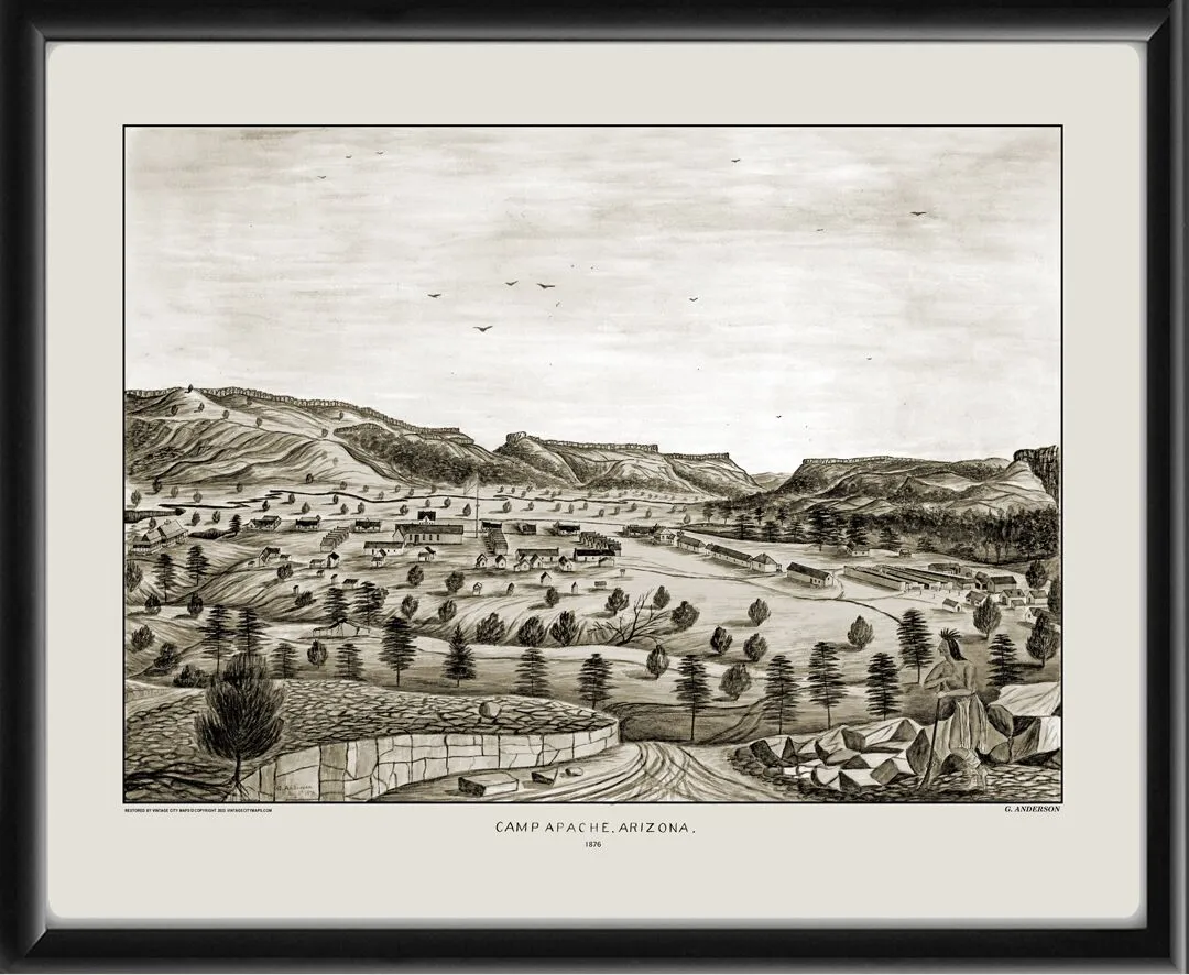 Fort Apache AZ 1876 by G. Anderson