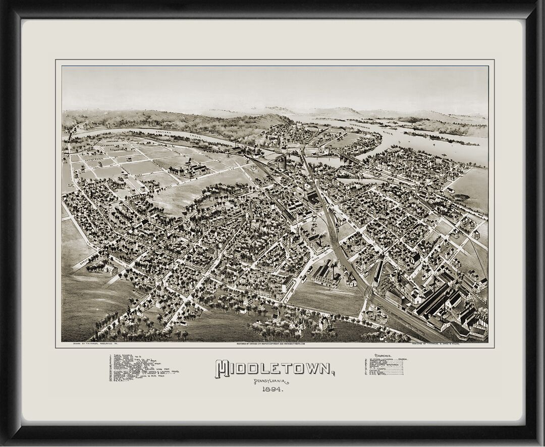 Middletown PA 1894 TM Fowler