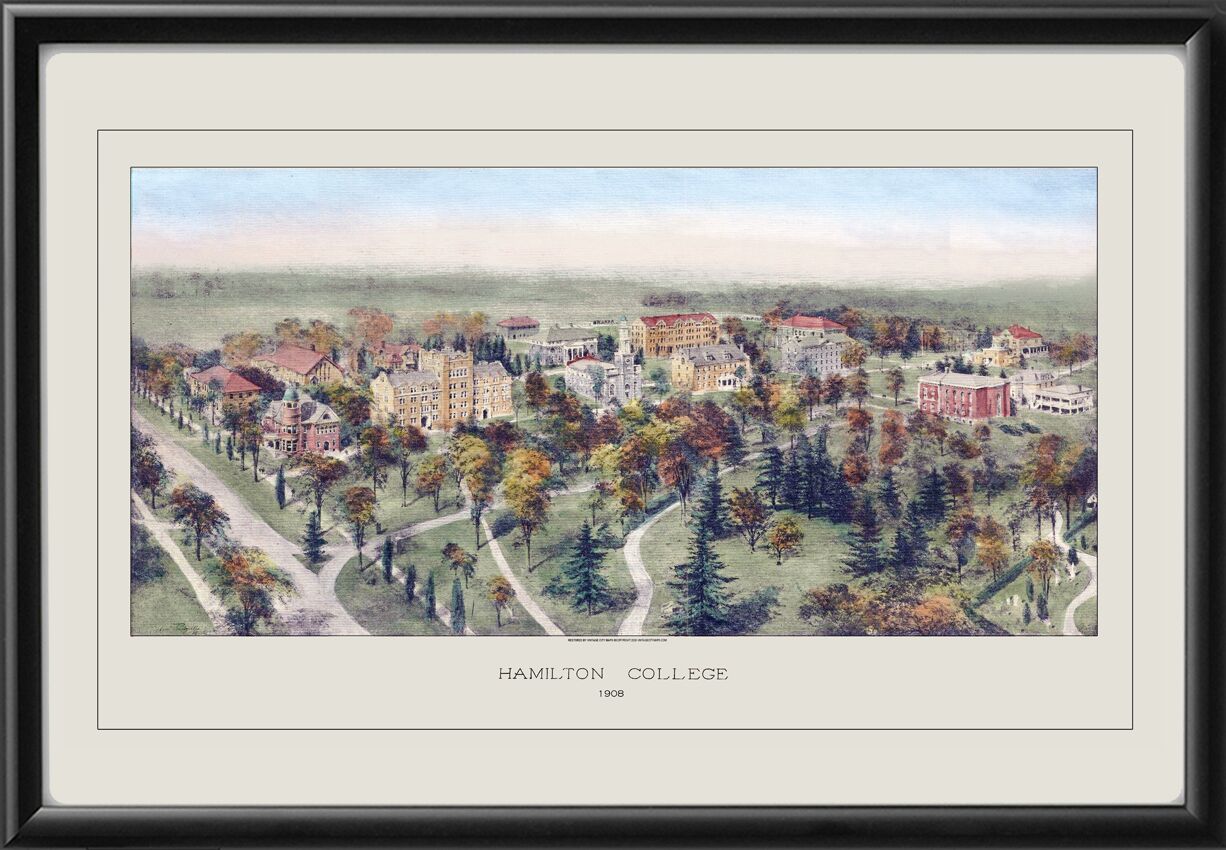 Hamilton College Clinton NY 1908 TM Birdseye View Map