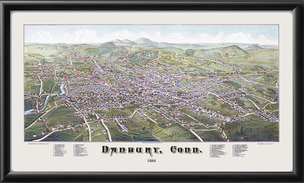 Danbury CT 1884 (Color)