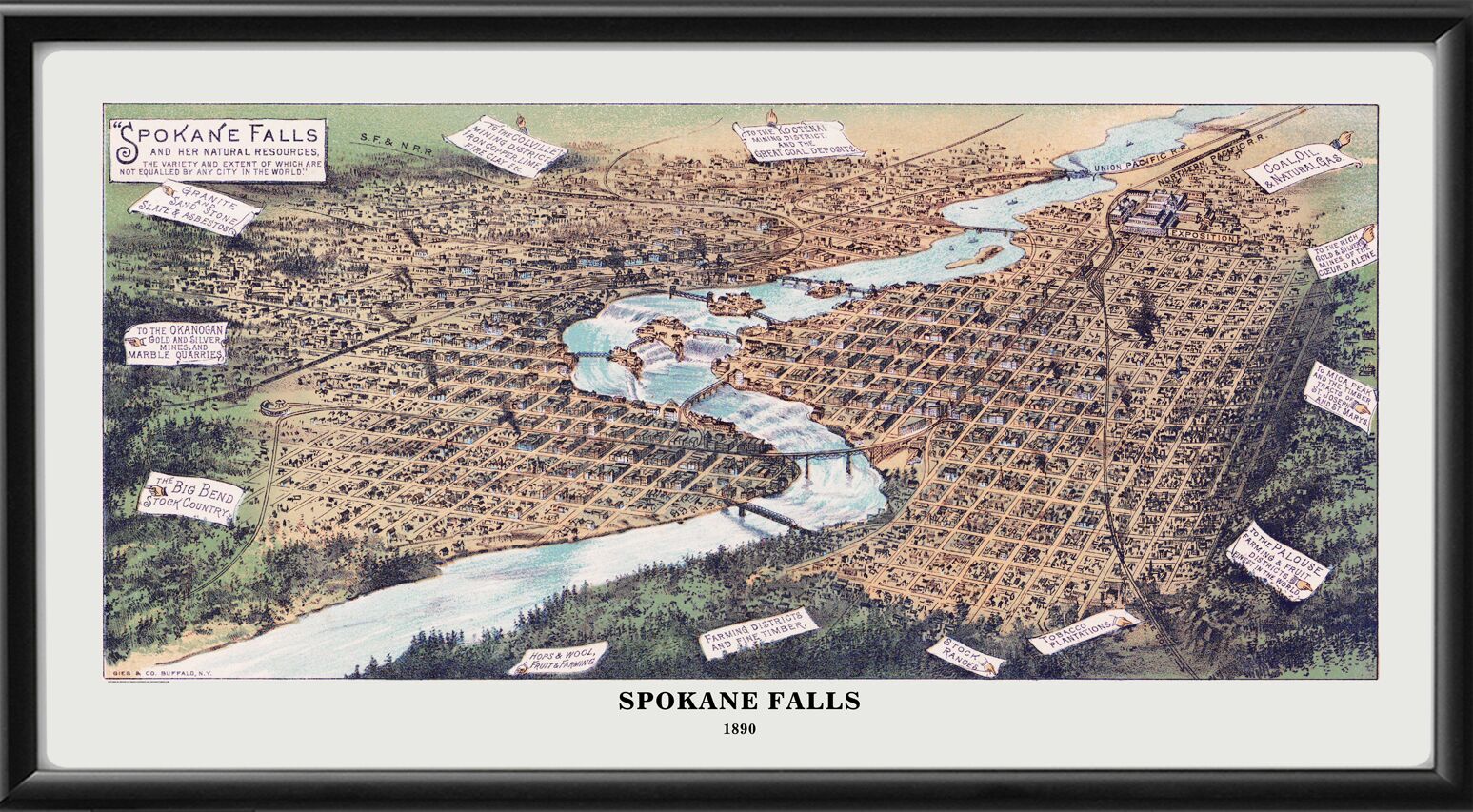 Spokane Falls WA 1890