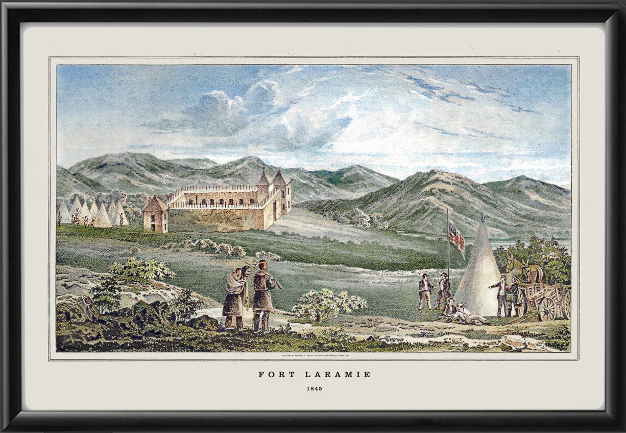 Fort Laramie WY 1845 (Color)