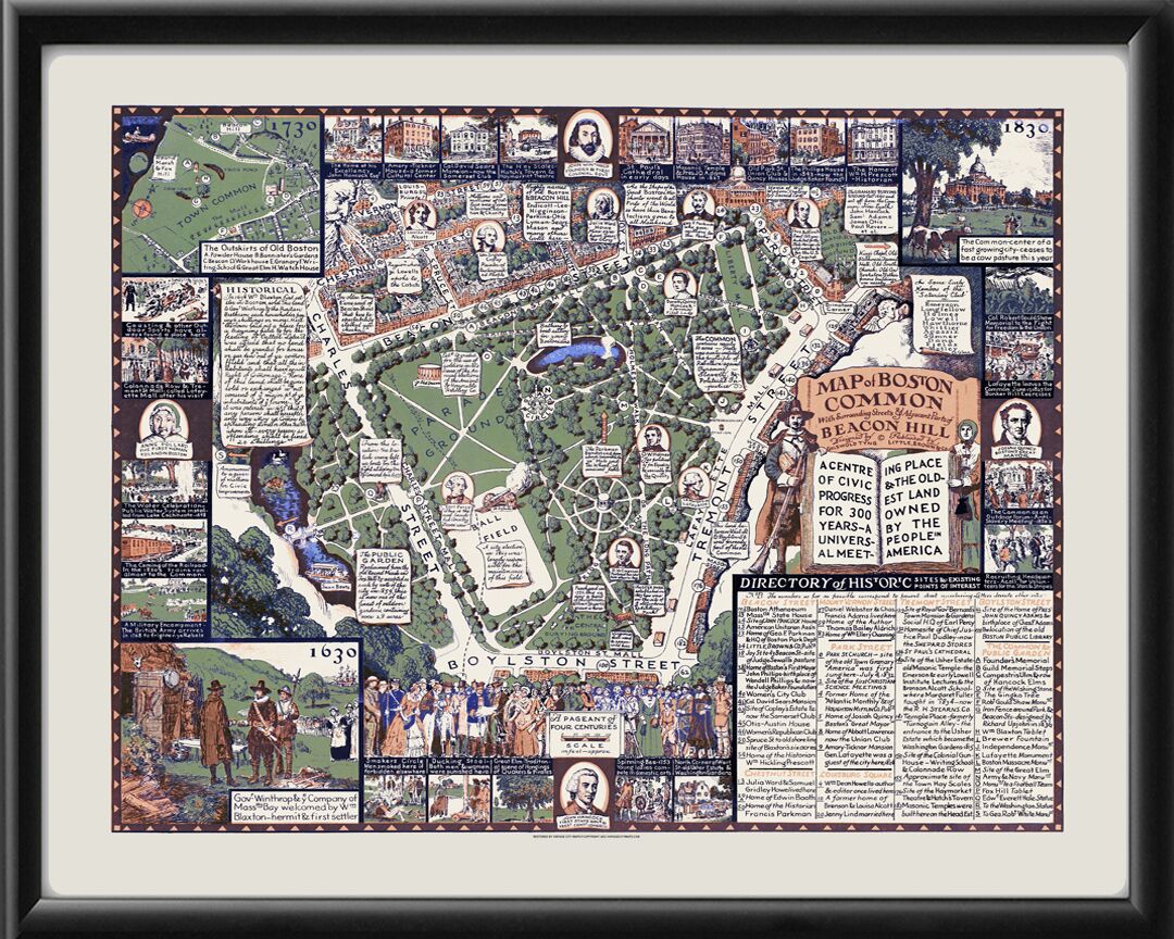 Boston Common 1930 Map