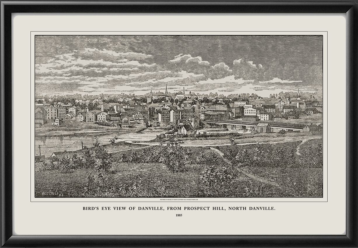 Danville VA from Prospect Hill, North Danville Edward Pollock 1885 TM
