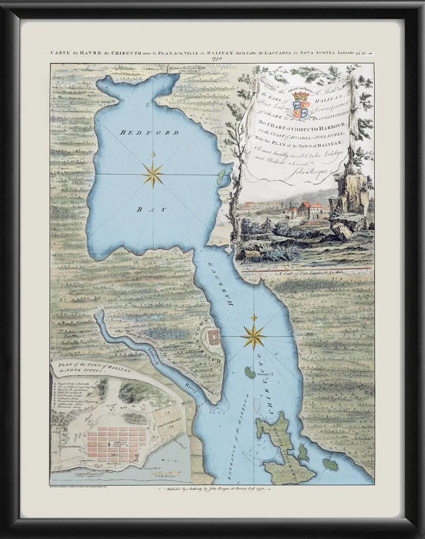 Chibucto Harbour - Halifax Nova Scotia 1750