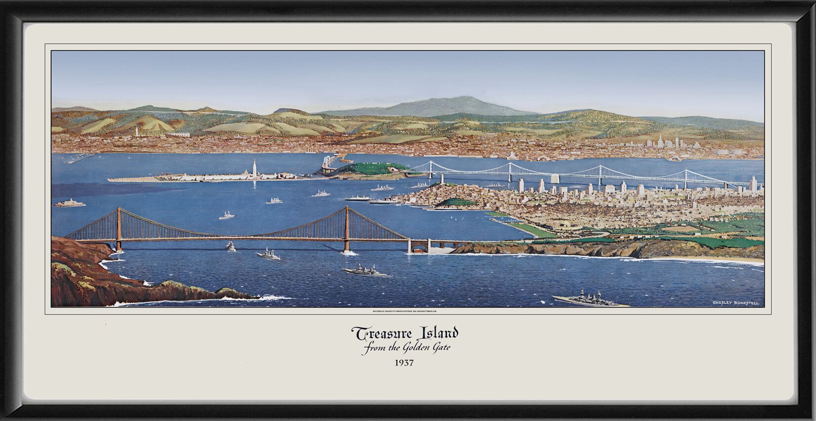San Francisco - Treasure Island from the Golden Gate 1937