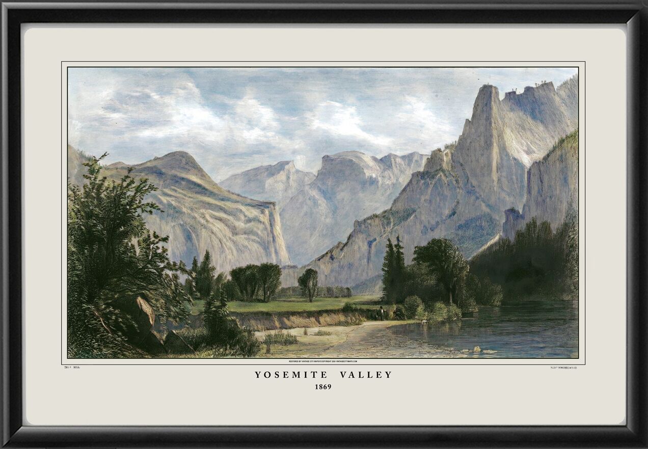 Yosemite Valley 1869 Map