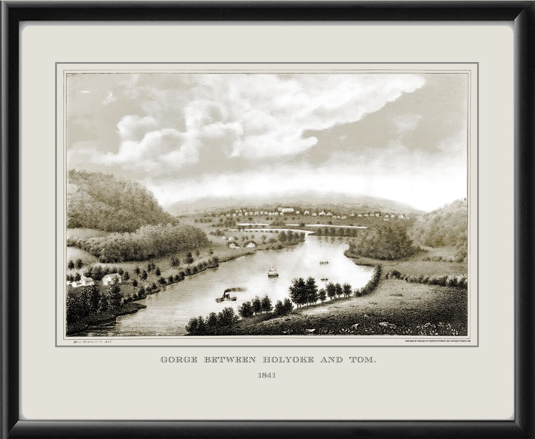 Hadley MA 1841 - Gorge between Mount Holyoke and Mount Tom