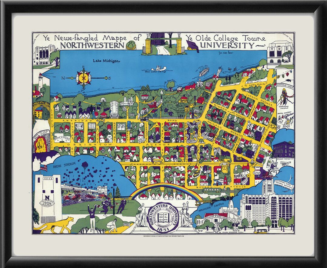Northwestern University 1927 Map