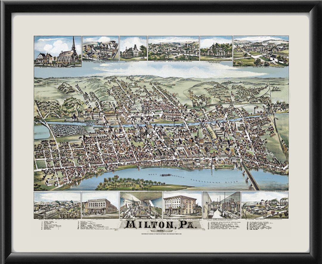 Milton PA 1883 OHBailey Map