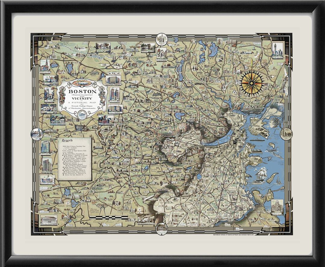 Boston MA 1938 Map