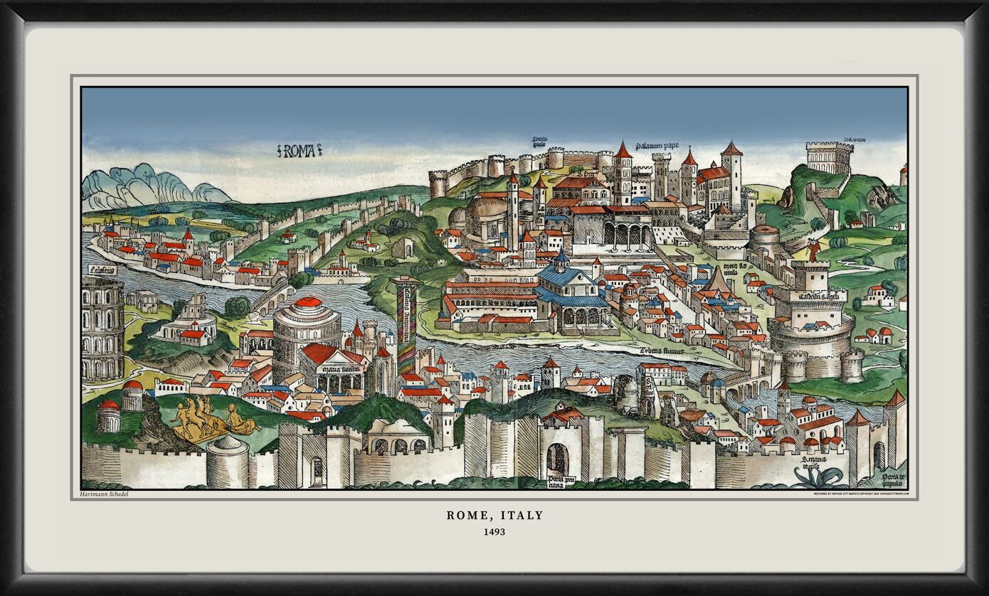 Rome Italy 1493 Hartmann Schedel