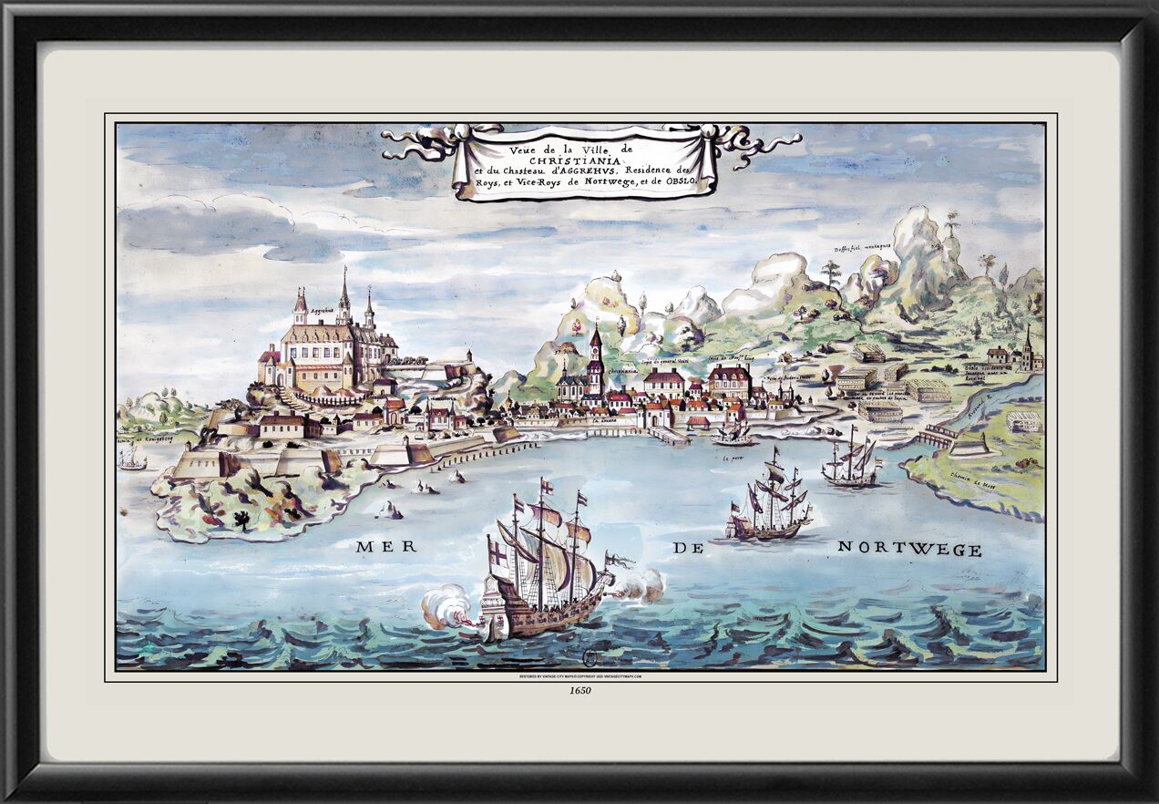 Oslo Christiania Norway 1650 Louis Boudan