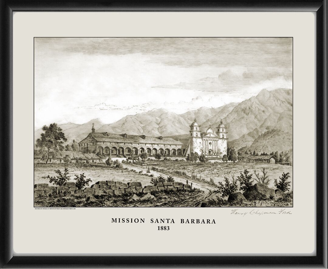 Mission Santa Barbara 1883 Henry Chapman Ford
