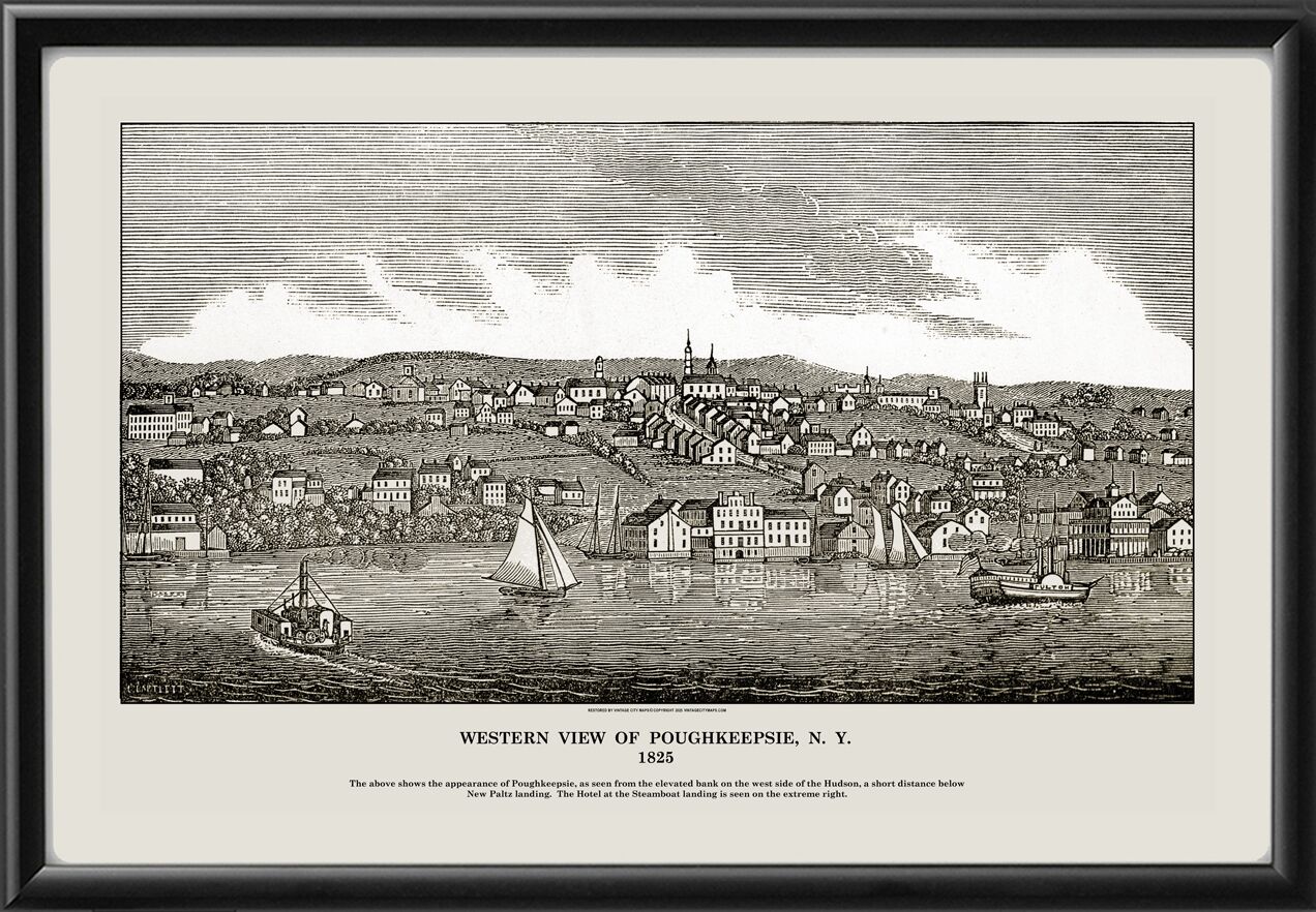Western view of Poughkeepsie, N.Y. 1825 C. Bartlett