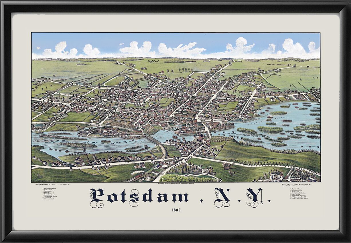 Potsdam NY 1885 Lucien R Burleigh