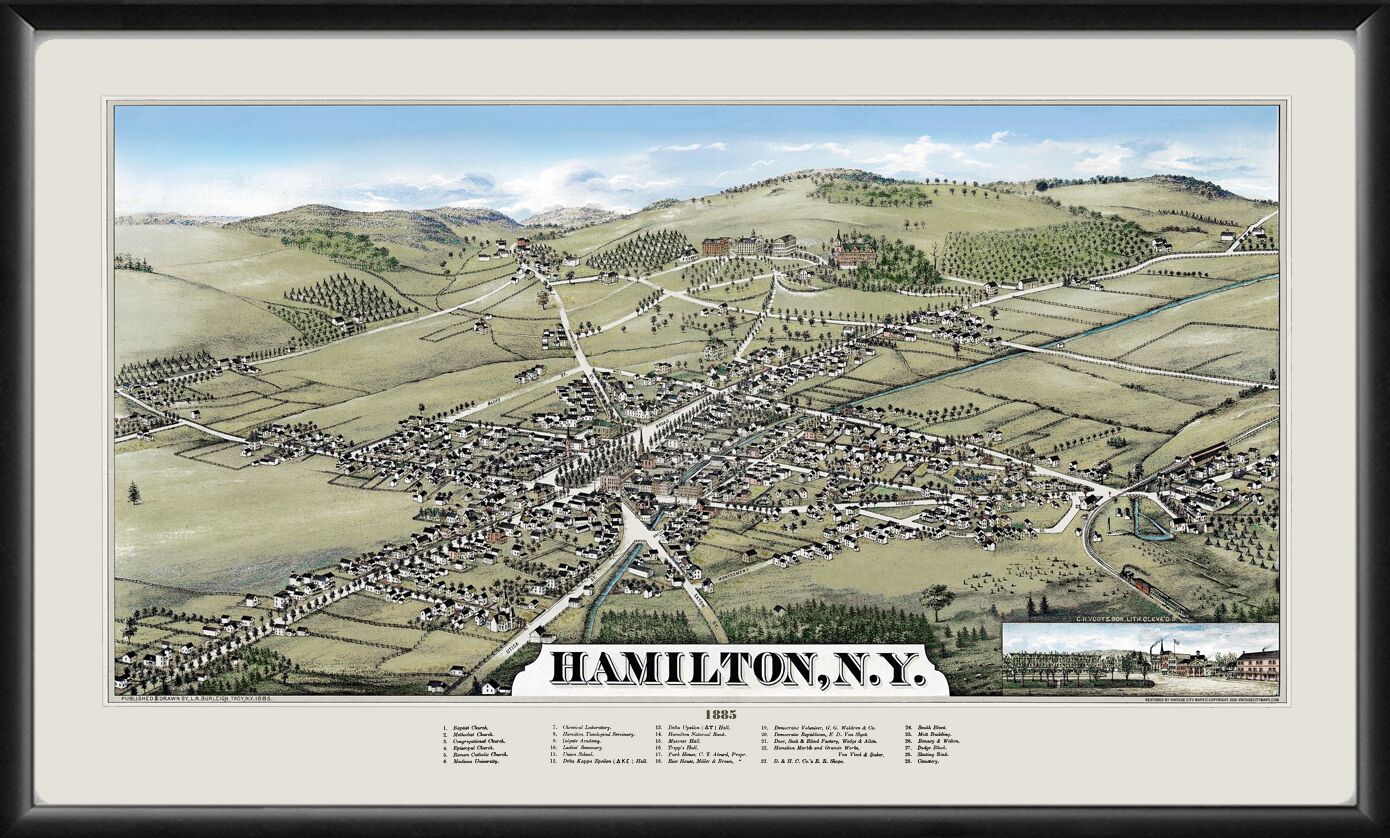 Hamilton NY 1885 Lucien R. Burleigh