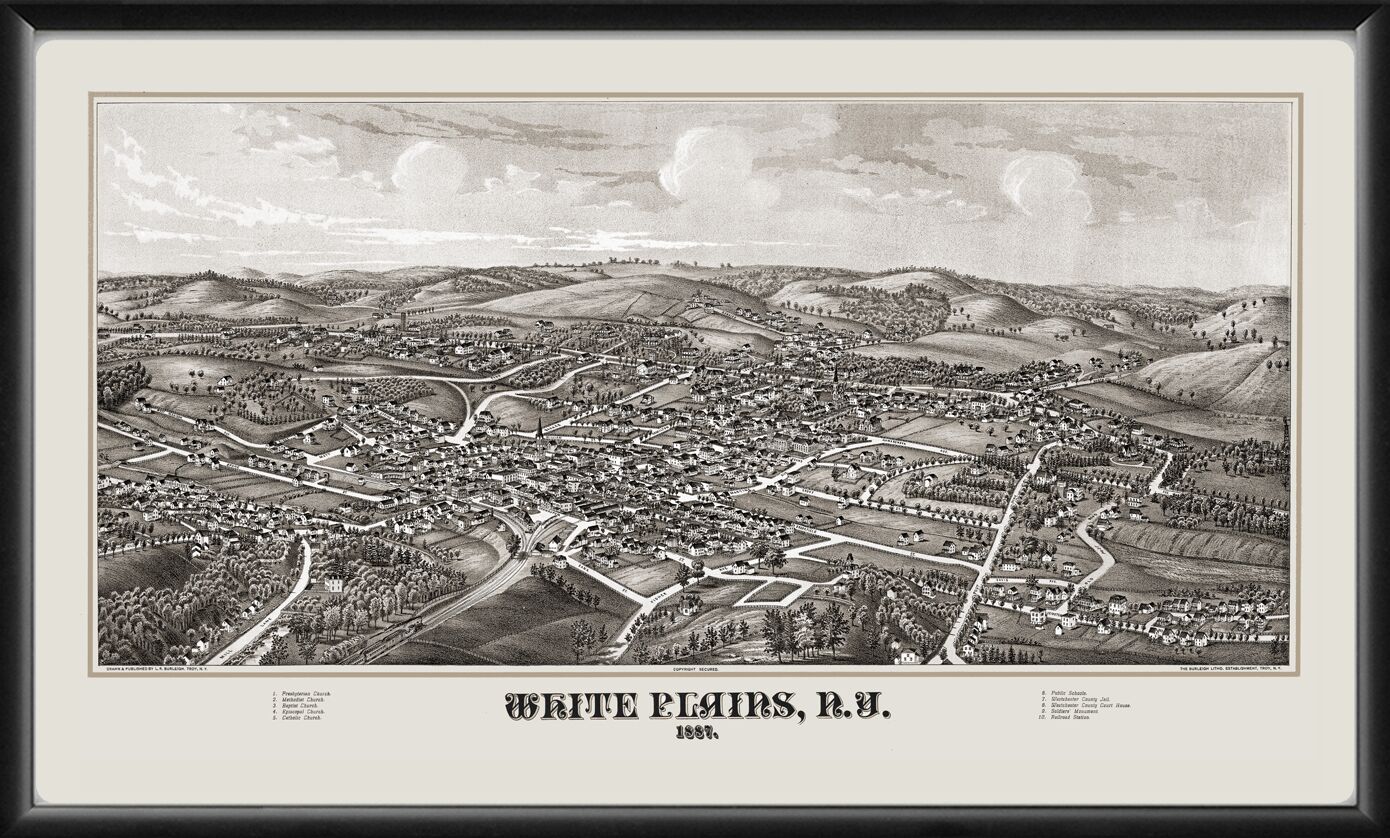 White Plains N.Y. 1887. L. R. Burleigh TM