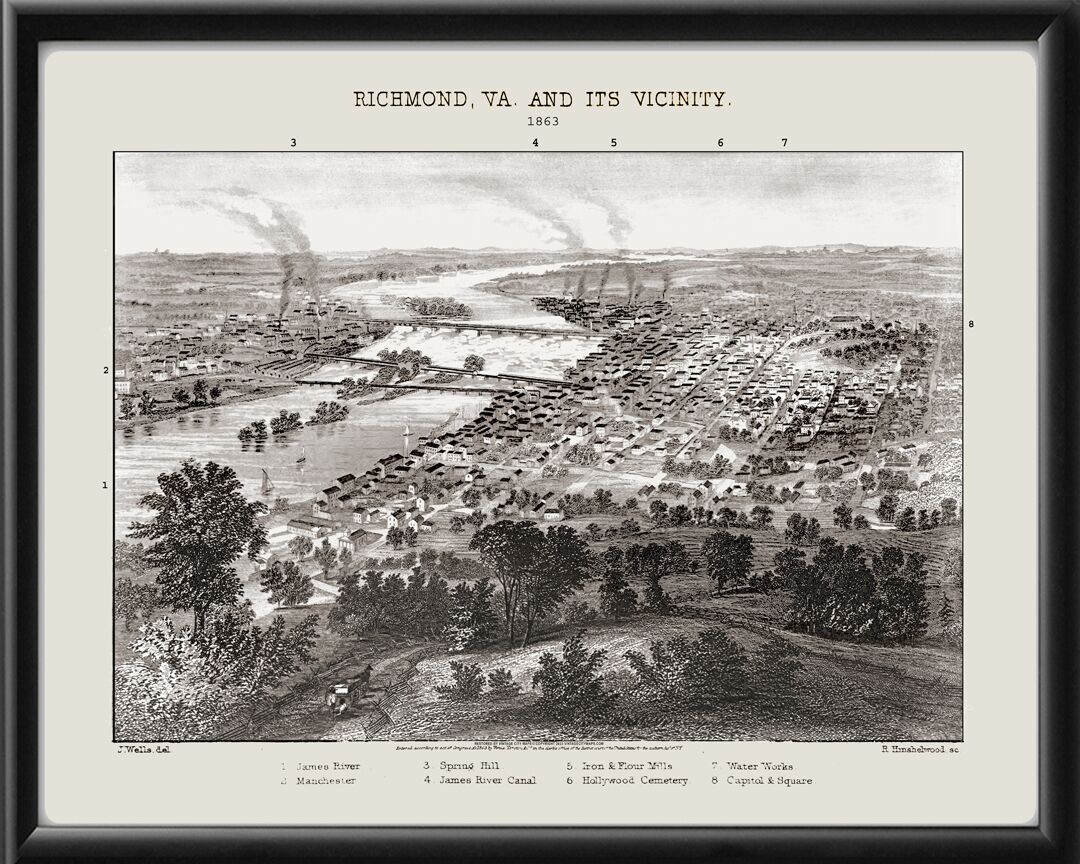 Richmond VA 1863 J. Wells & Robert Hinshelwood TM