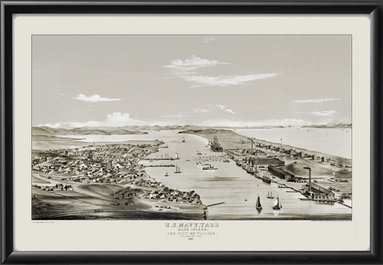 U.S. Navy Yard, Mare Island, 1868 Vallejo CA