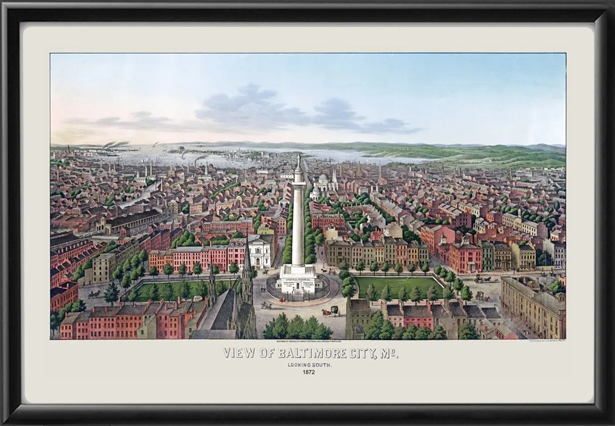 Baltimore MD 1872 Edward Sachse TM