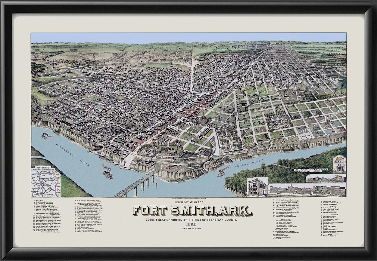 Fort Smith AR 1887 (Color)