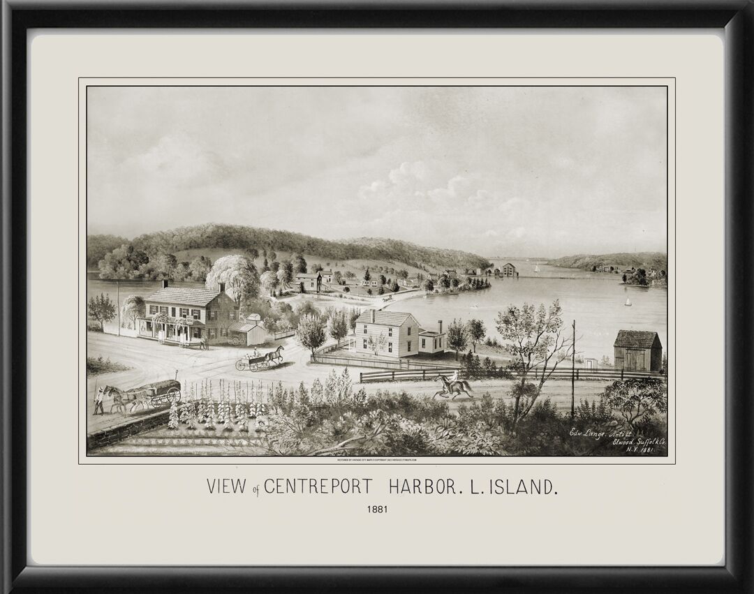 Centerport Harbor Long Island NY 1880 Edward Lange TM