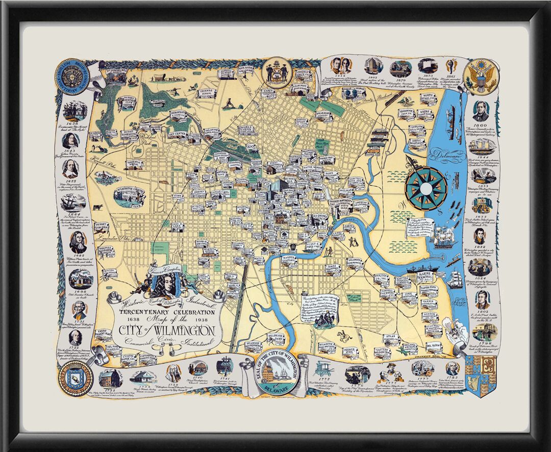 Wilmington DE 1638-1938 TM Map