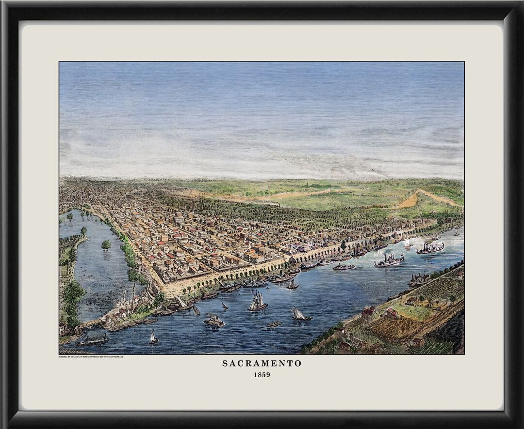 Sacramento CA 1859 Map