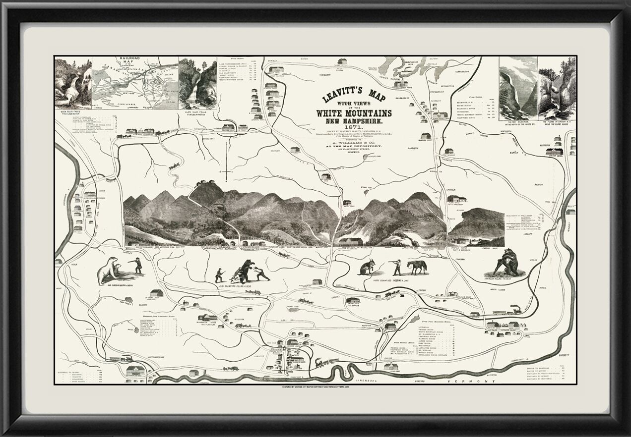 White Mountains NH 1871 Franklin Leavitt
