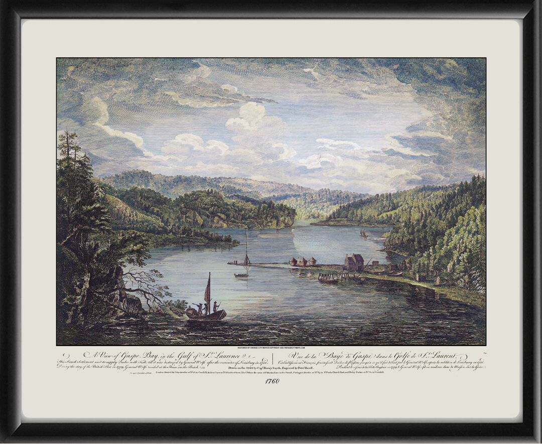 Gaspe Bay in the Gulf of St. Laurence 1760 Color