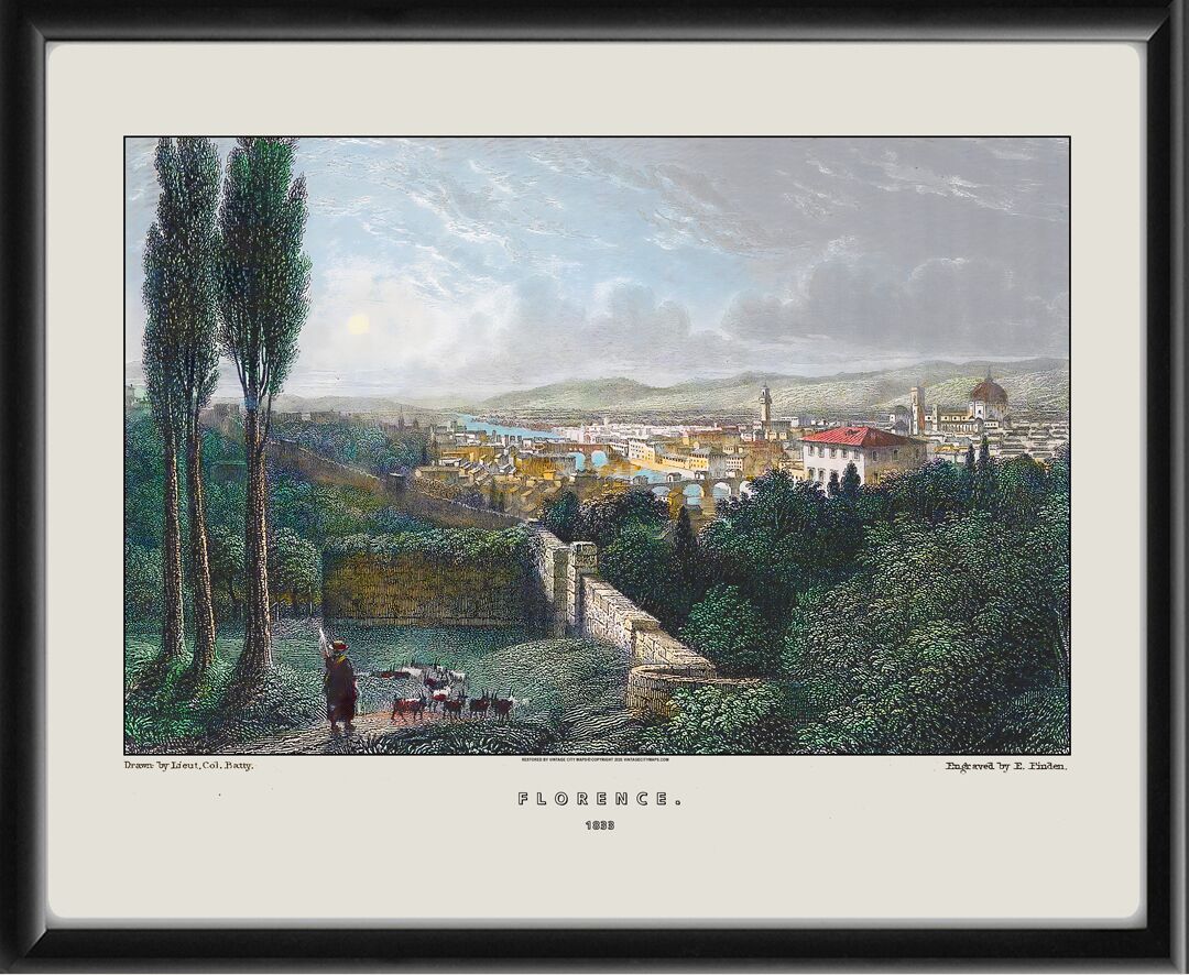 Florence Italy 1856 Lieut. Col. Robert Batty