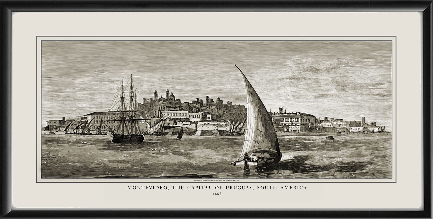 Montevideo Uruguay 1865 published in Harper's Weekly