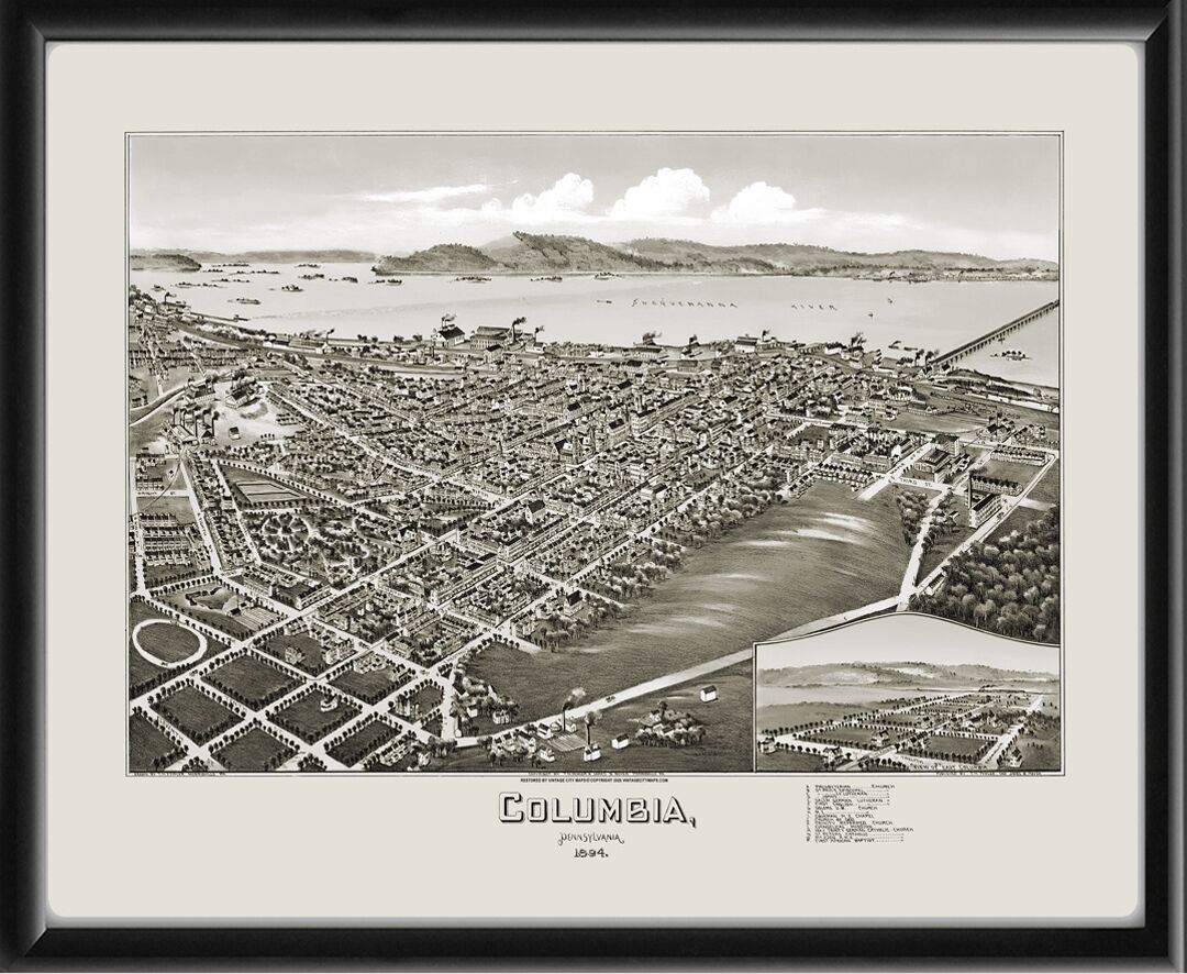 Columbia PA 1894 TM Fowler