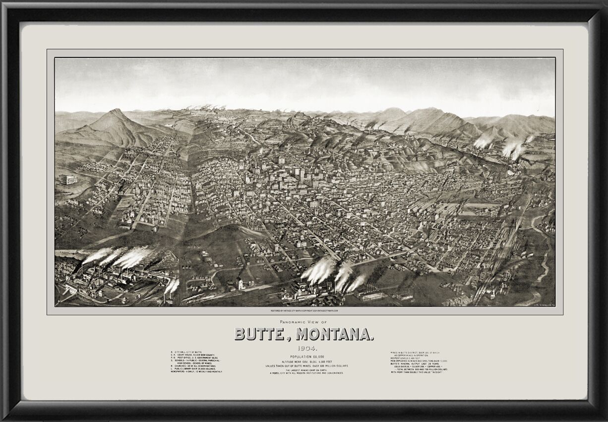 Butte MT 1904 Map
