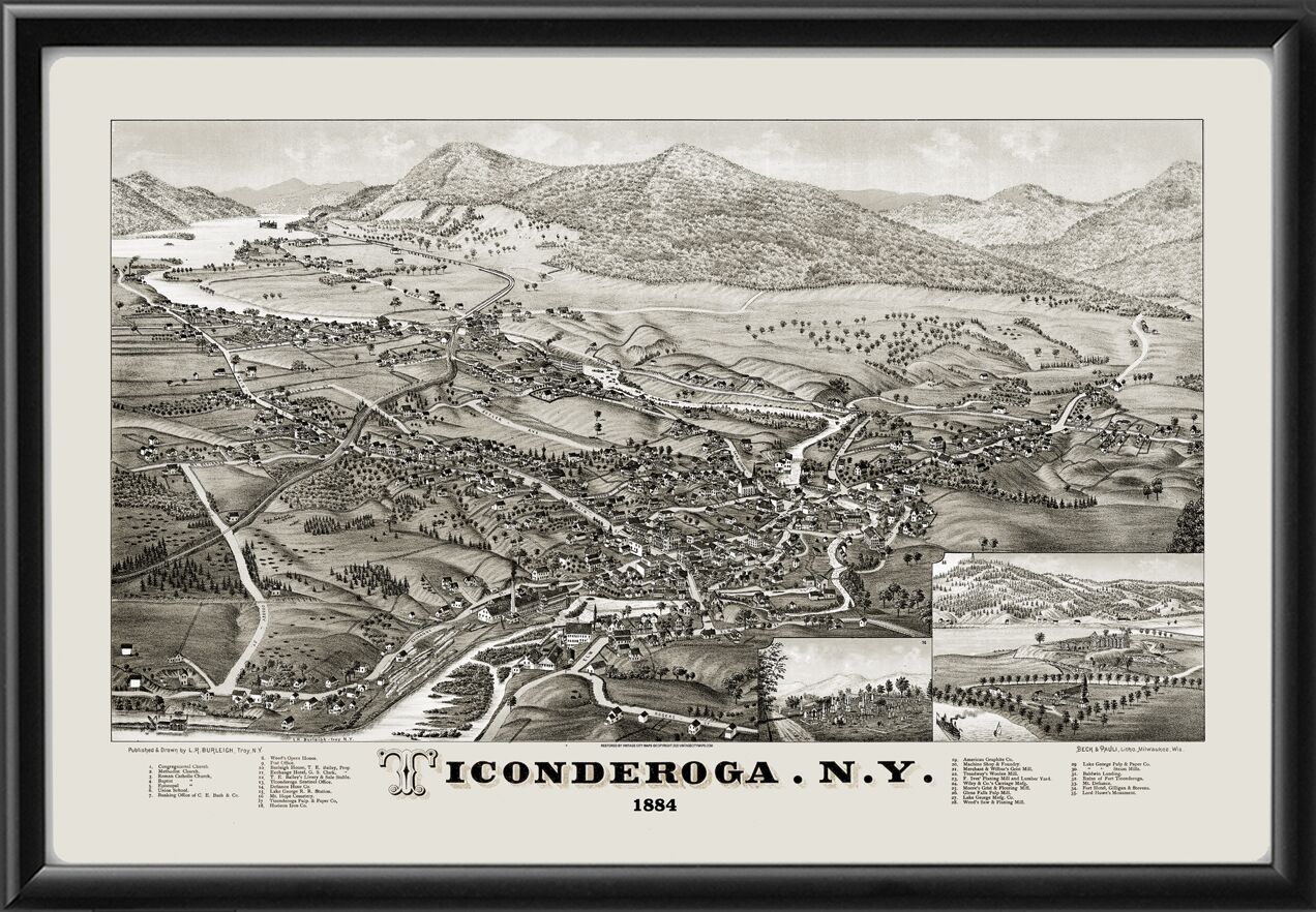 Ticonderoga NY 1884 L.R. Burleigh TM