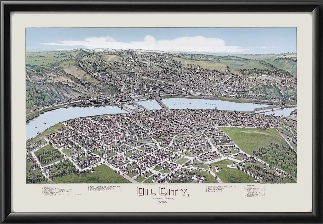 Oil City PA 1896 TM Fowler Tm