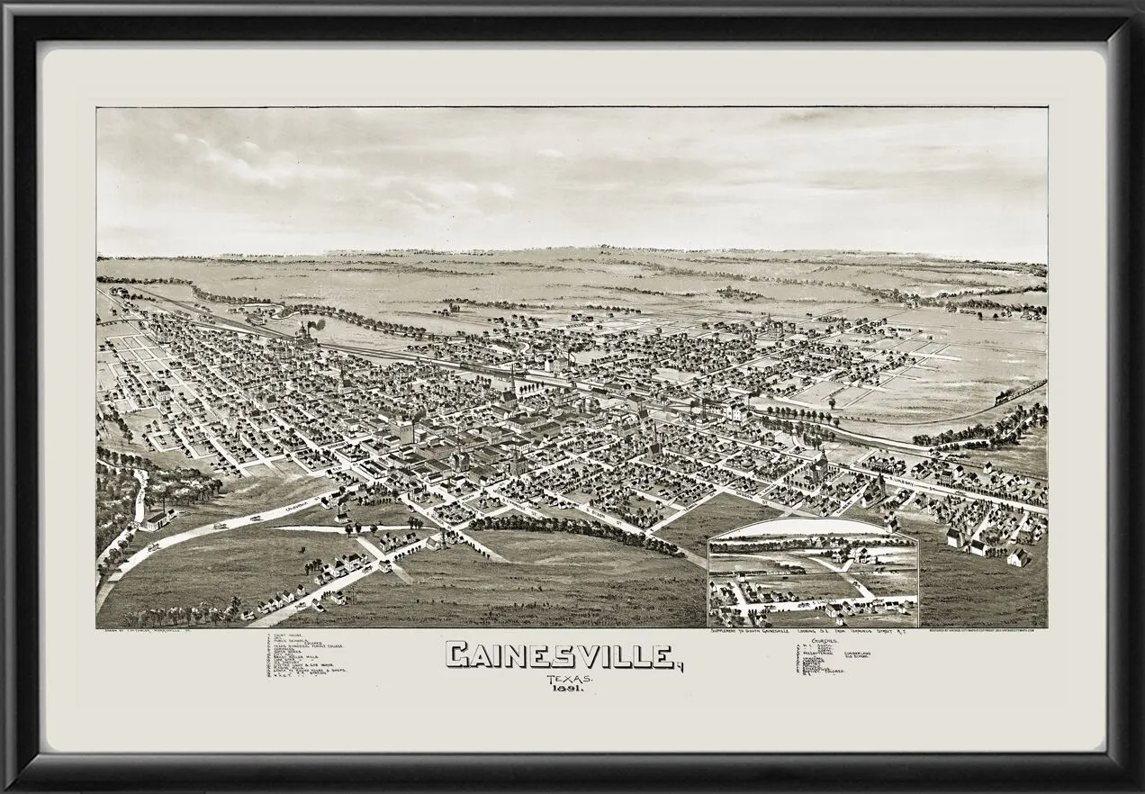 Gainesville TX 1891 T.M. Fowler