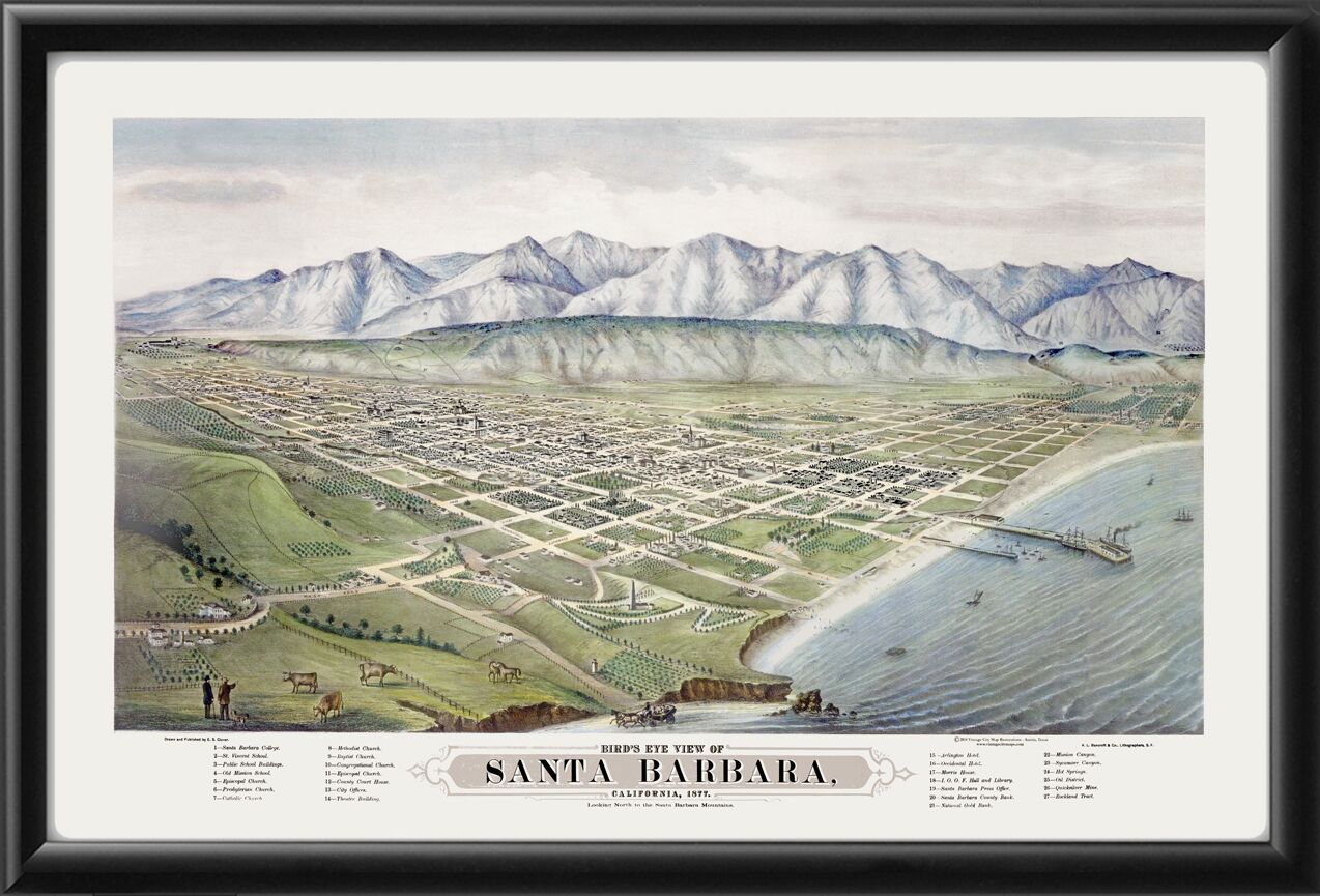 Santa Barbara CA 1877 (Color)