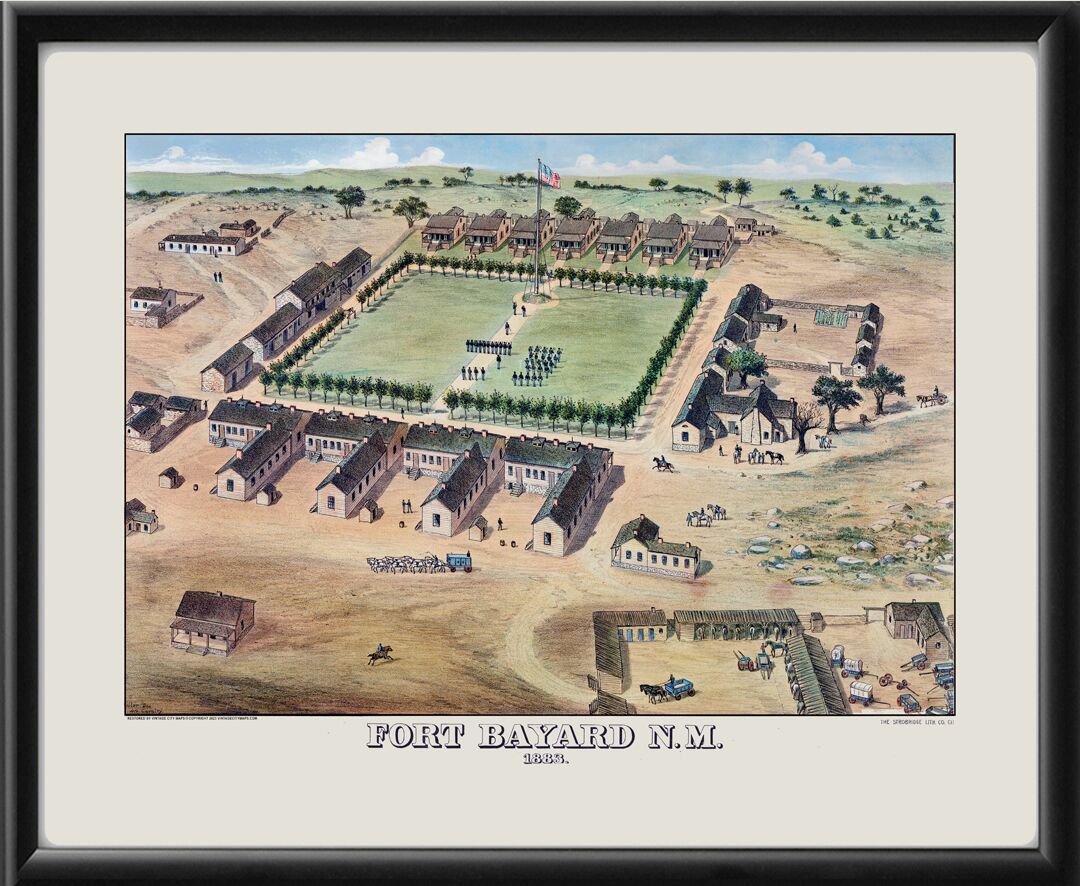 Fort Bayard NM 1883 Map