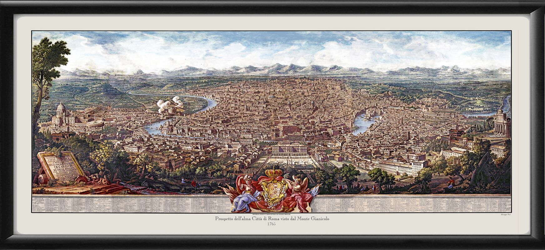 Rome Italy 1765 - From Mount Giancolo (Color)