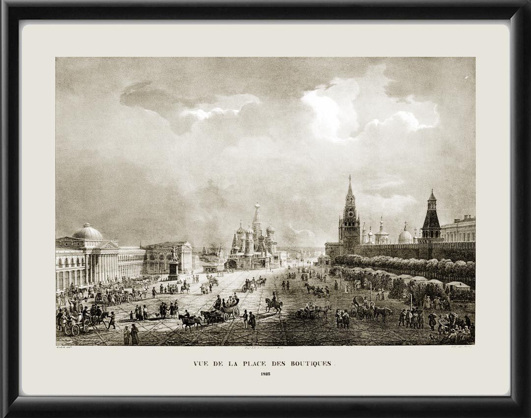 Moscow Russia 1825 The Shops Square