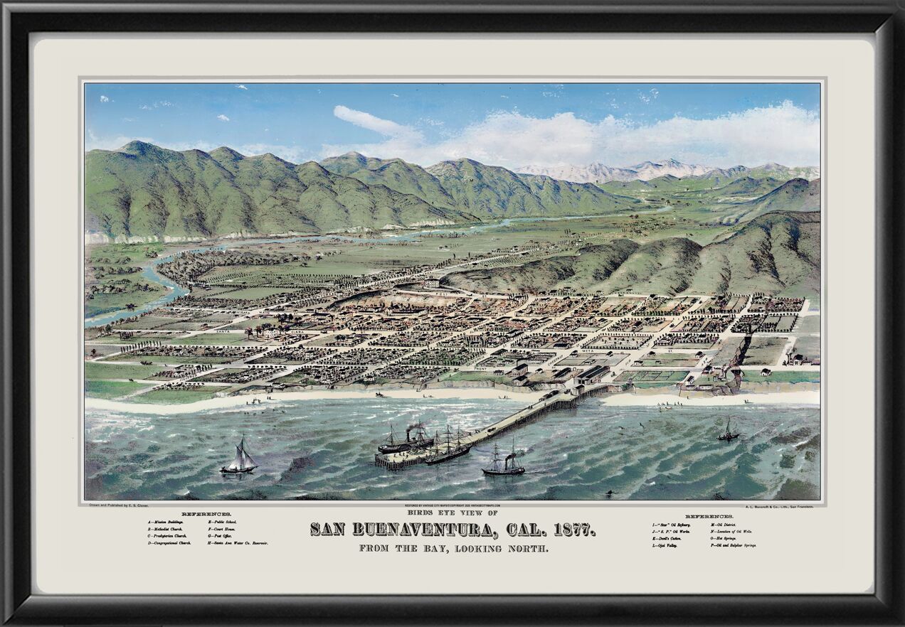 Ventura CA 1877 Map