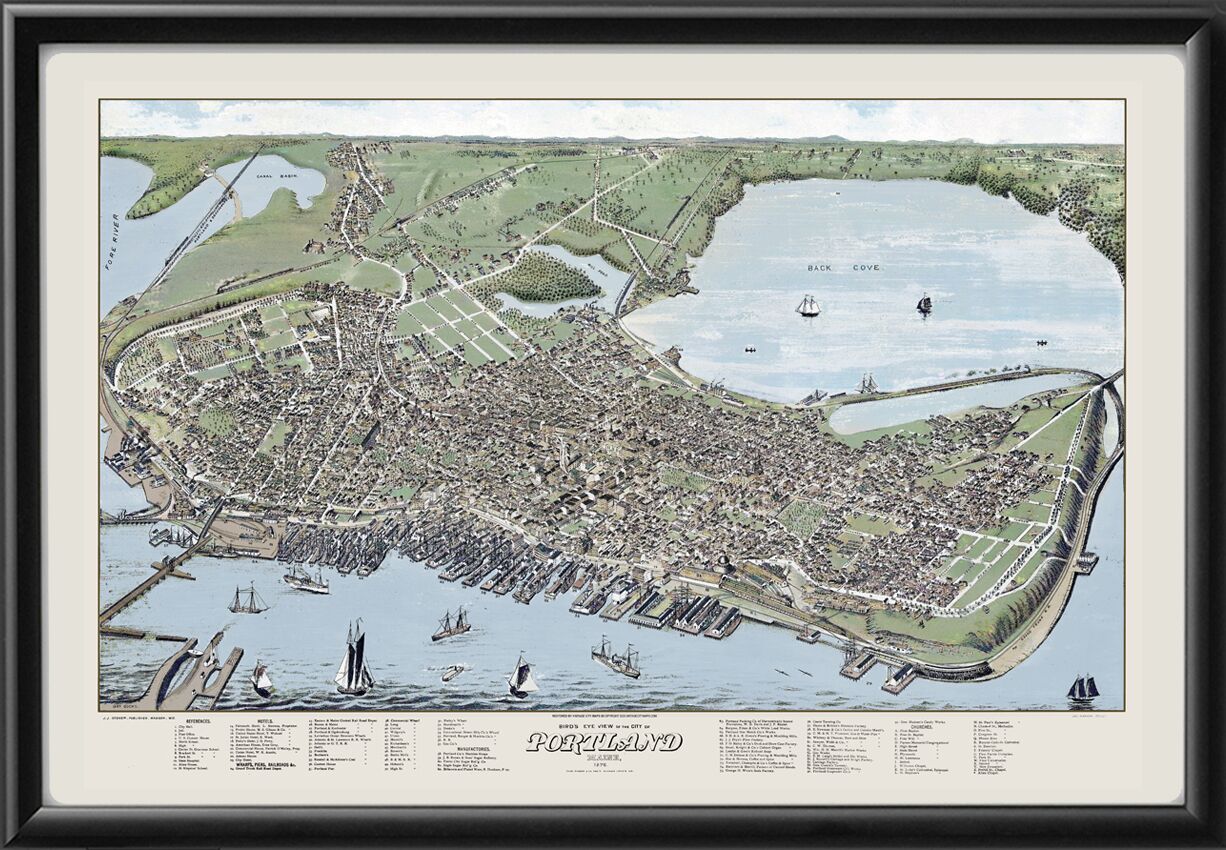 Portland ME 1876 Color Tm