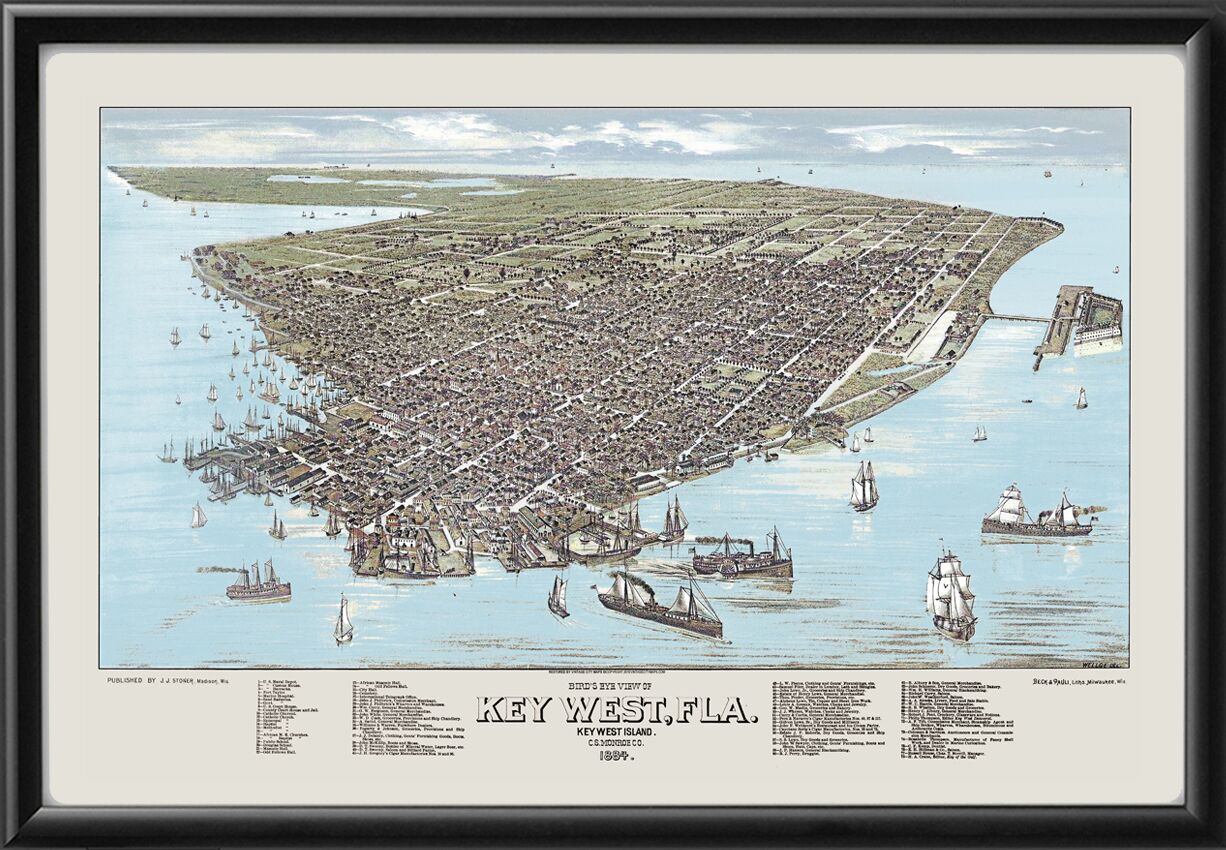 Key West FL 1894 Color HWellge TM